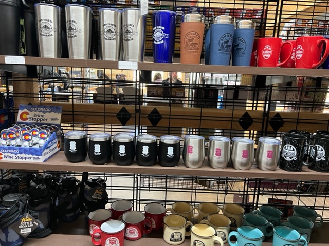 lodge store mug shelves